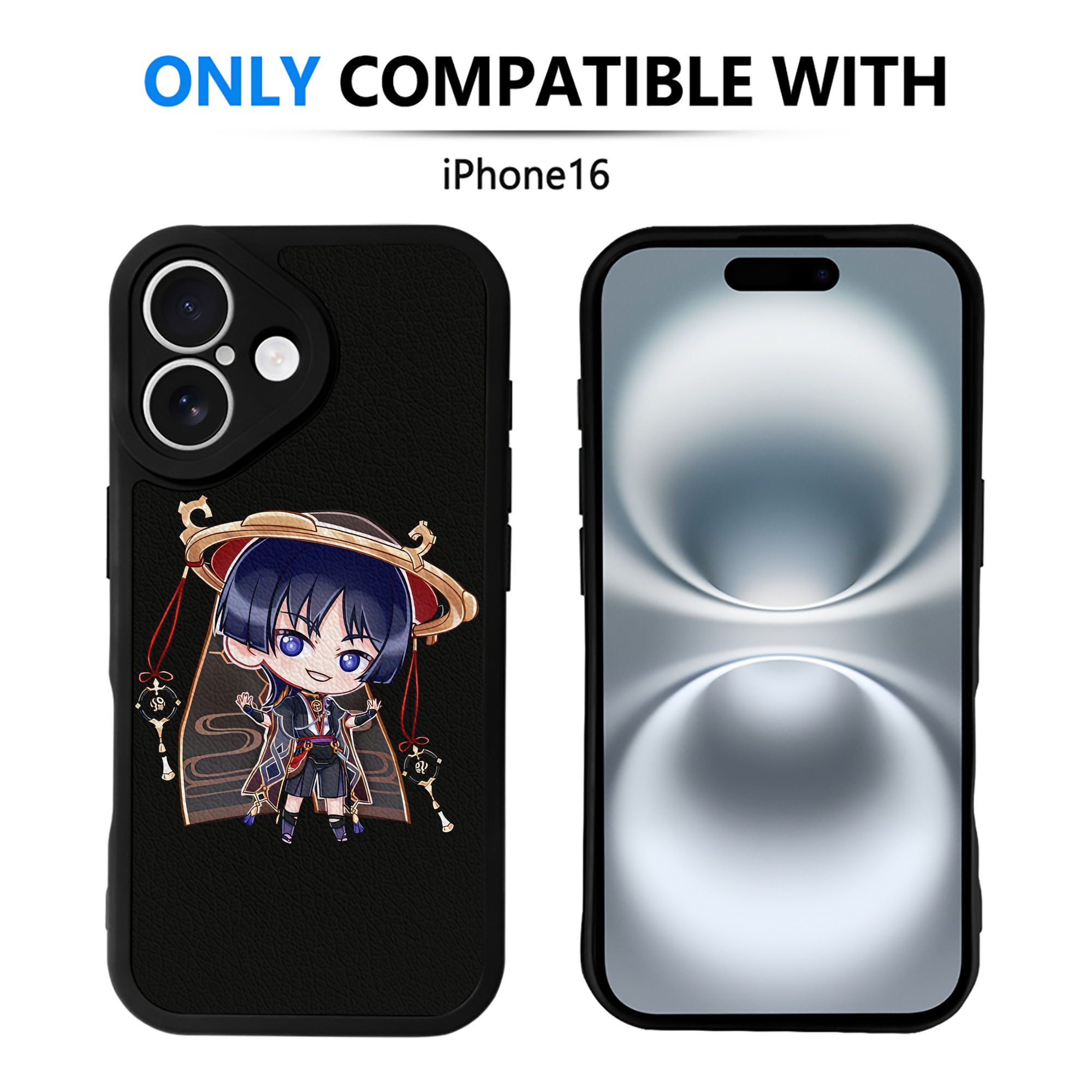 げんし神 さんペい genshin Sanpei 【iPhone 16シリーズ対応】シリコンスマホケース（レザー調） 材質：シリコン